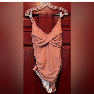Chic Women's One-Piece Swimsuit in Pink Nude